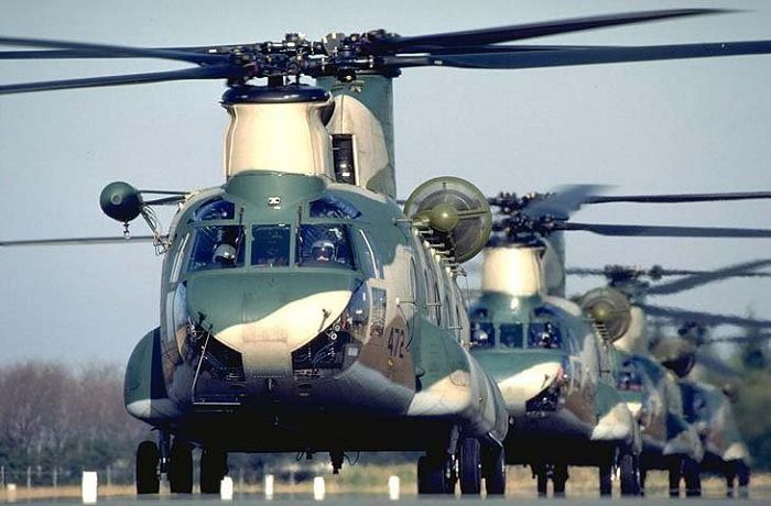 Japan CH-47J Chinook helicopter.