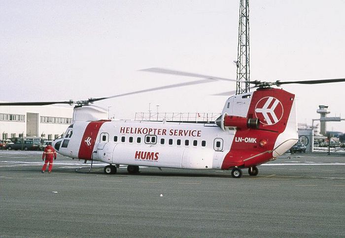 Chinook LN-OMK - A Norway BV234LR, 22 February 1993.