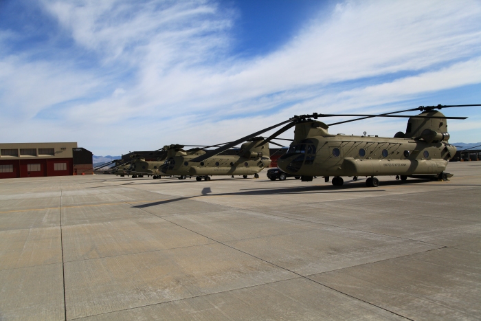 CH-47F Chinook helicopter 08-08771 and the Sortie 1 aircraft.