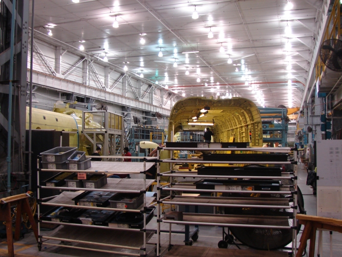 29 January 2010: A look inside the walls of the Boeing Helicopters Center 3 South facility in Ridley Park, Pennsylvania.